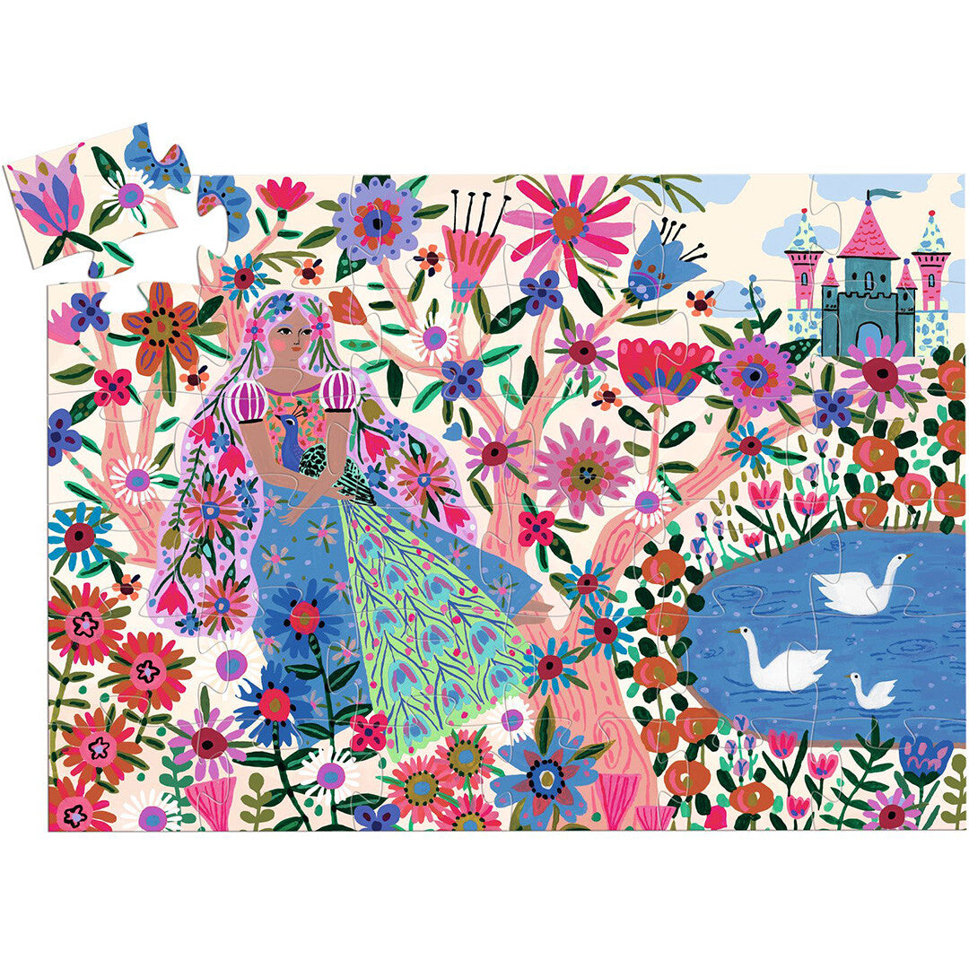 djeco puzzel de prinses en haar pauw - 36st | DJ07300 | 1
