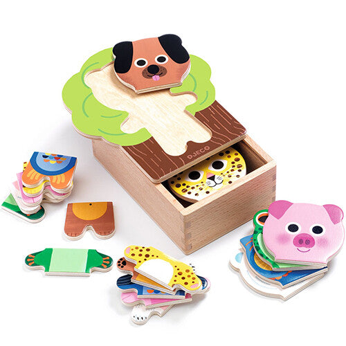 djeco puzzel dieren - 6x3st