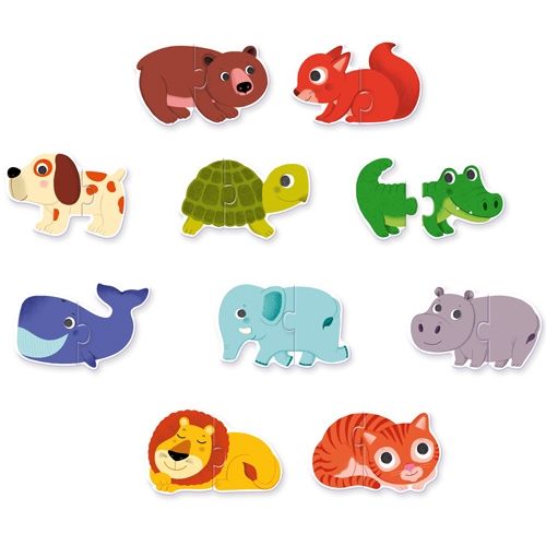 djeco puzzel duo dieren 10x2st | DJ08147 | 1