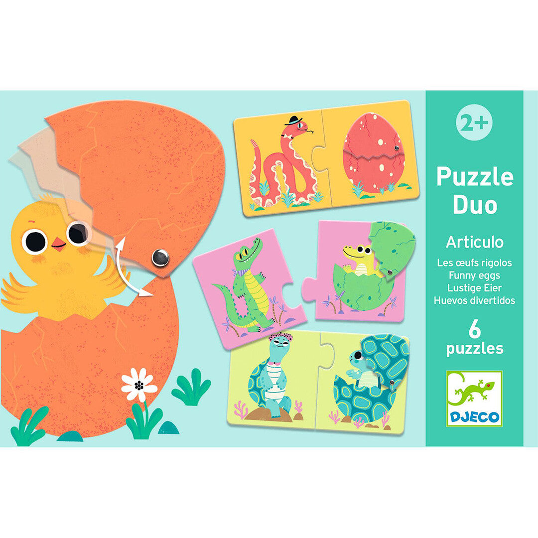 djeco puzzel duo in het ei - 6x2st | DJ08193 | 4