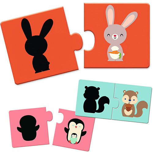 djeco puzzel duo schaduwen - 12x2st | DJ08187 | 1