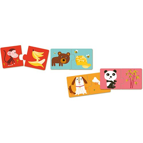 djeco puzzel duo wie eet wat (10x2st)  | DJ08166 | 4