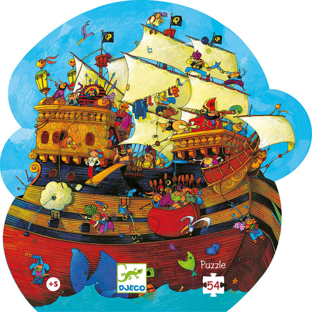 djeco puzzel het piratenschip van roodbaard (54st) | DJ07241 | 3
