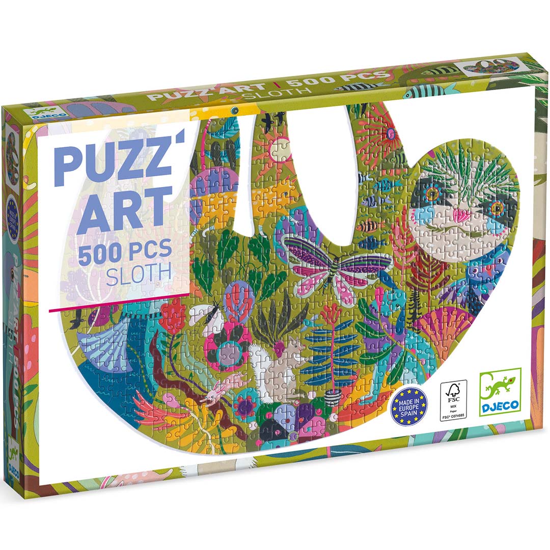 djeco puzzel puzz'art luiaard - 500st | DJ07662 | 3