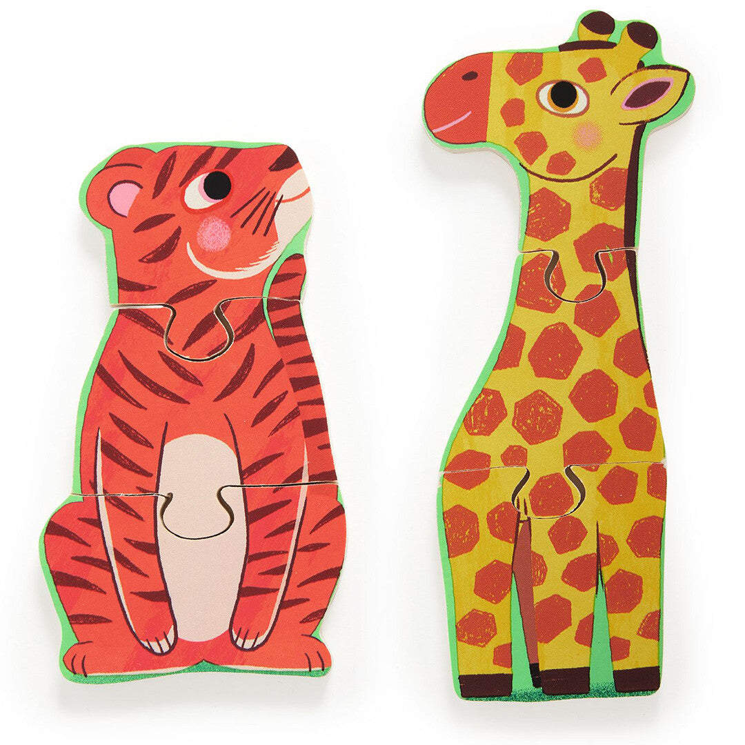 djeco puzzel safaridieren - 4x3st | DJ01264 | 2