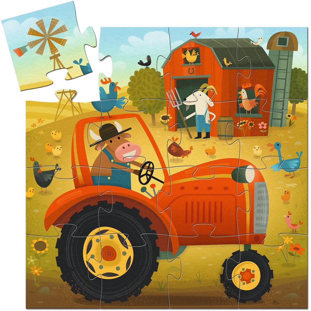 djeco puzzel tractor - 16st | DJ07275 | 0