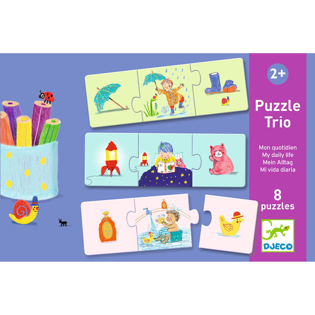 djeco puzzel trio mijn dagelijks leven - 8x3st | DJ08253 | 0