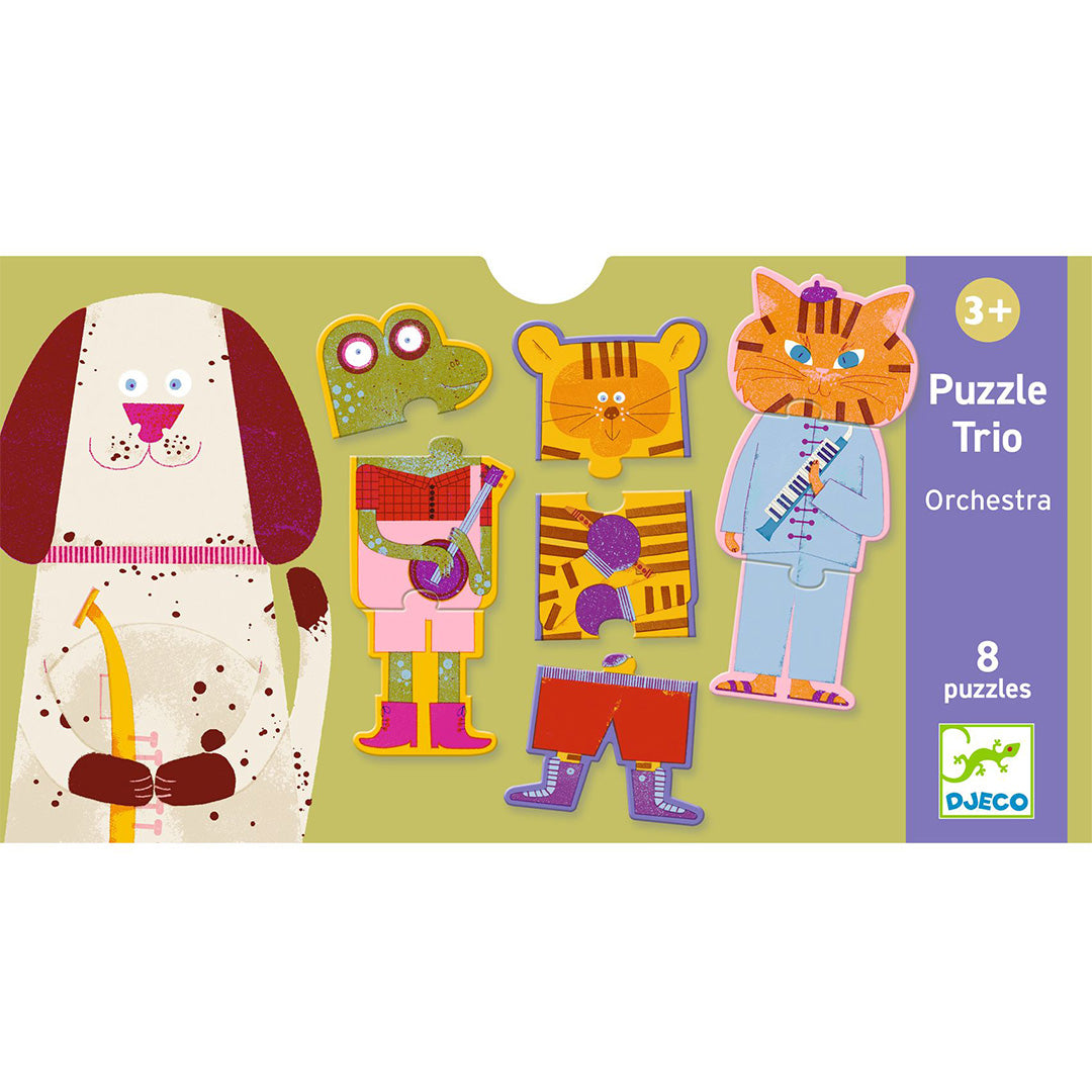 djeco puzzel trio - orkest - 8x3st | DJ08229 | 1