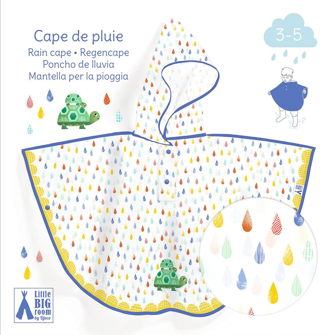 djeco regencape schildpad - 3-5 jaar | DD04673 | 2