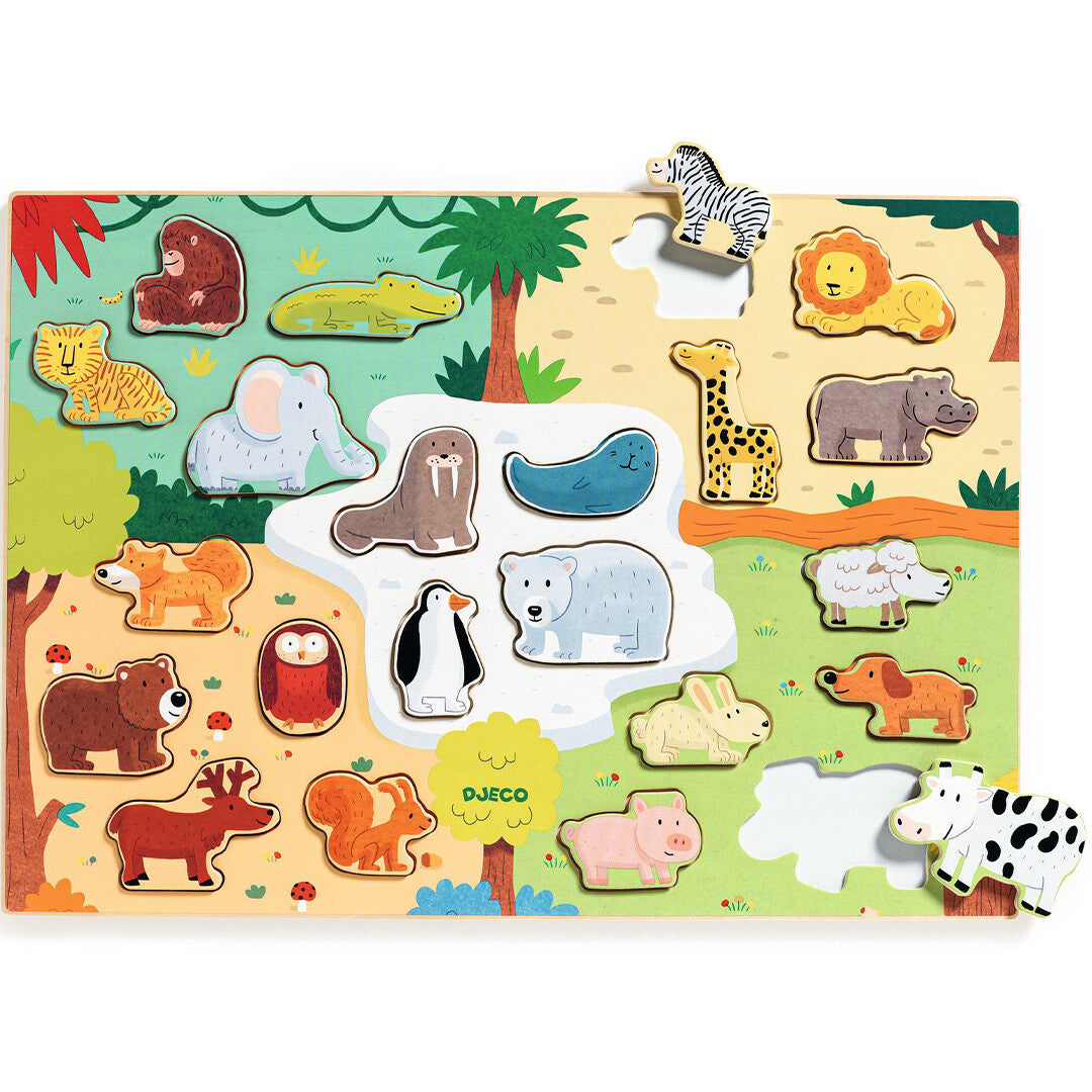 djeco reliëfpuzzel puzzlo animo - 22st | DJ01830 | 0