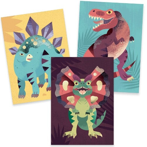 djeco schilderijtjes metalliseren dinosaurussen | DJ09518 | 3