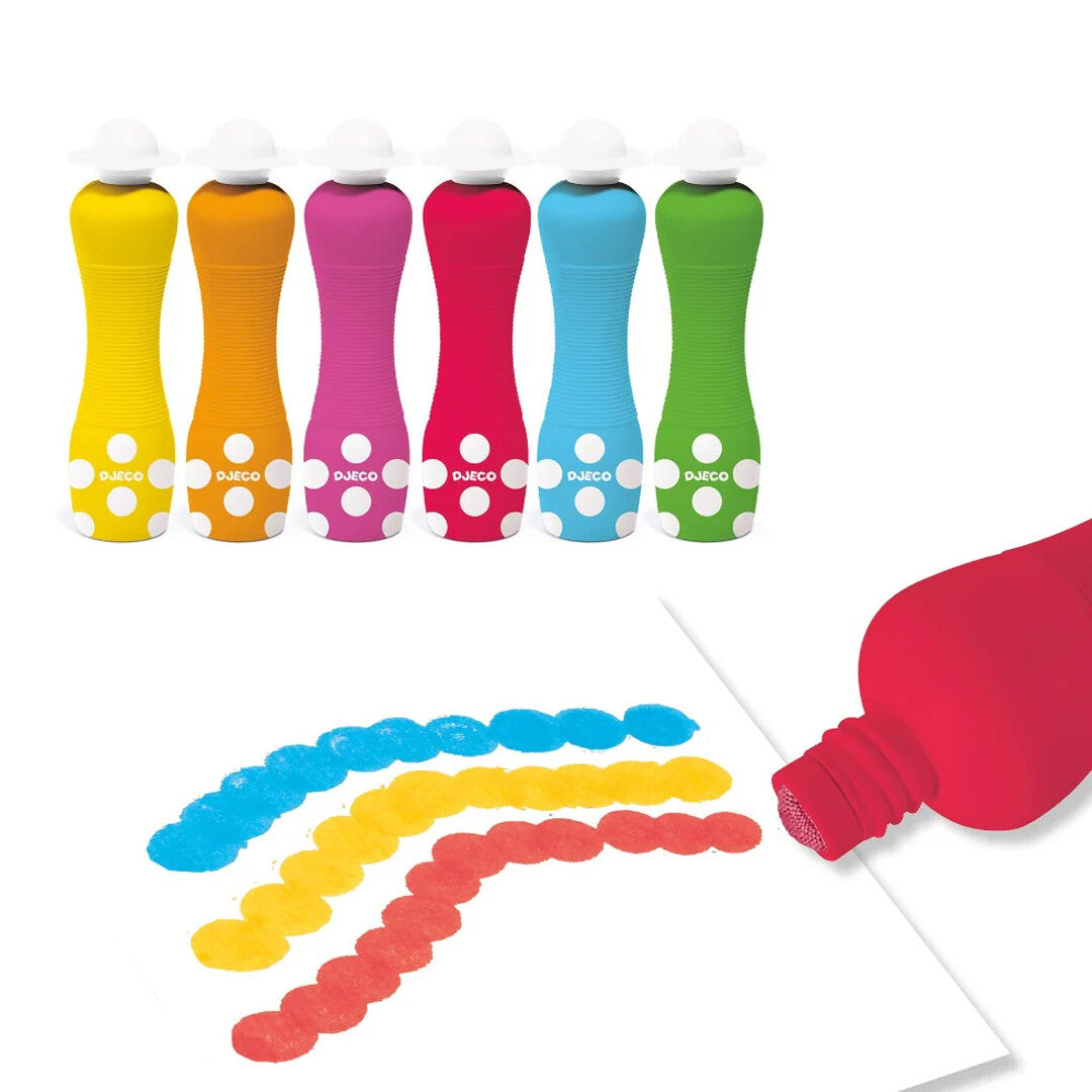 djeco schuimmarkers - 6st | DJ09002 | 1