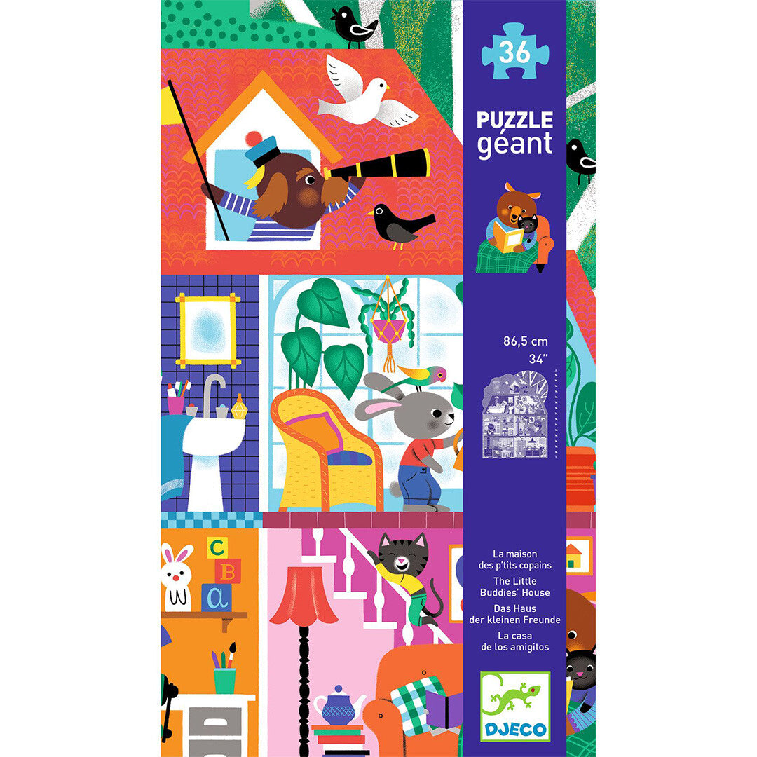 djeco silhouetpuzzel het huis van de kleine vriendjes - 36st | DJ07169 | 2