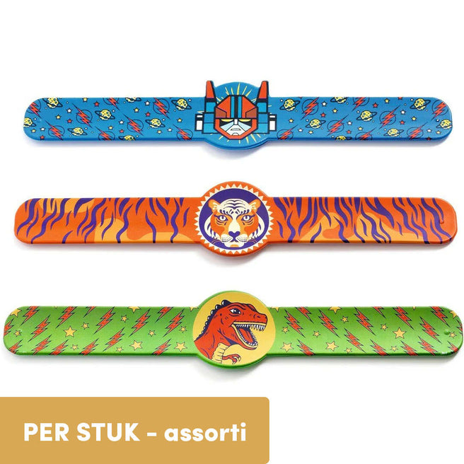 djeco snap armband - dino tijger superheld - assorti | DD03456 | 0