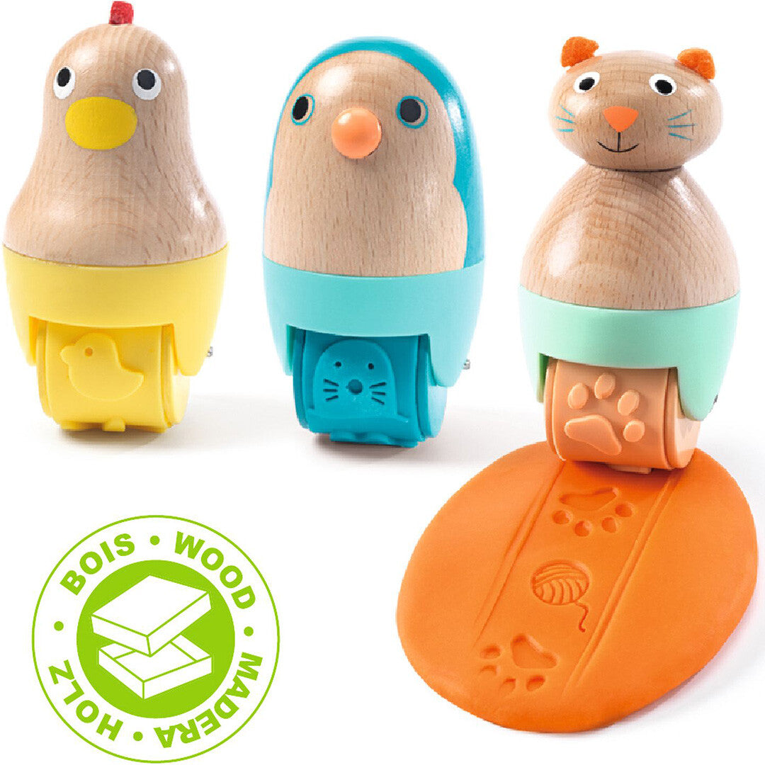 djeco stempel rollers dieren - 3st | DJ09035 | 1