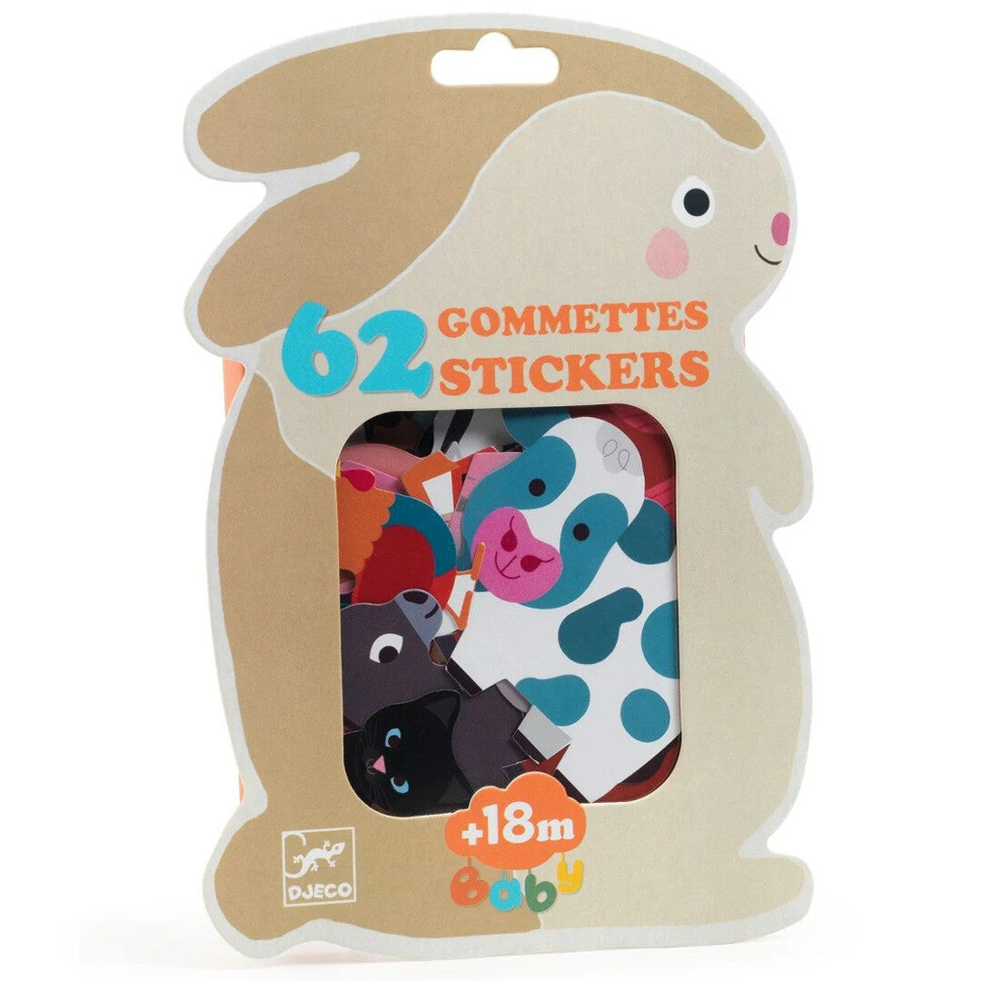 djeco stickers boerderijdieren - 62st | DJ00056 | 0