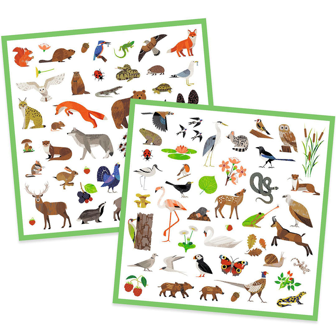 djeco stickers fauna - 160st | DJ09285 | 1
