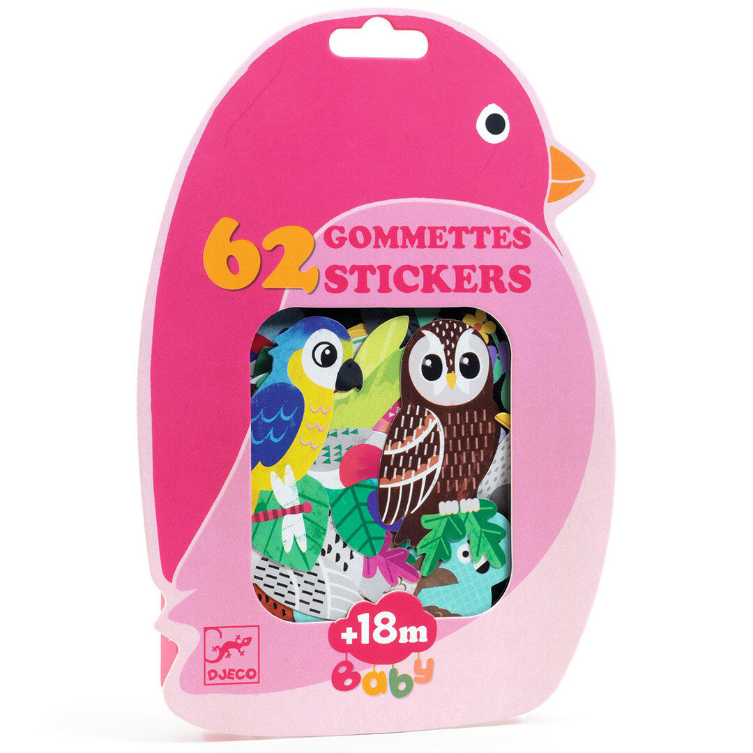 djeco stickers vogels - 62st | DJ00058 | 0