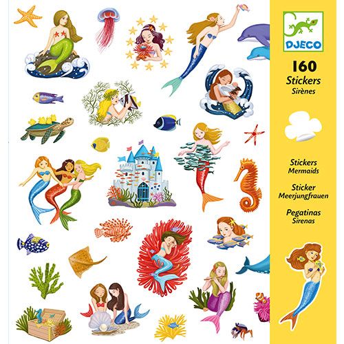 djeco stickers zeemeerminnen - 160 st | DJ08885 | 0