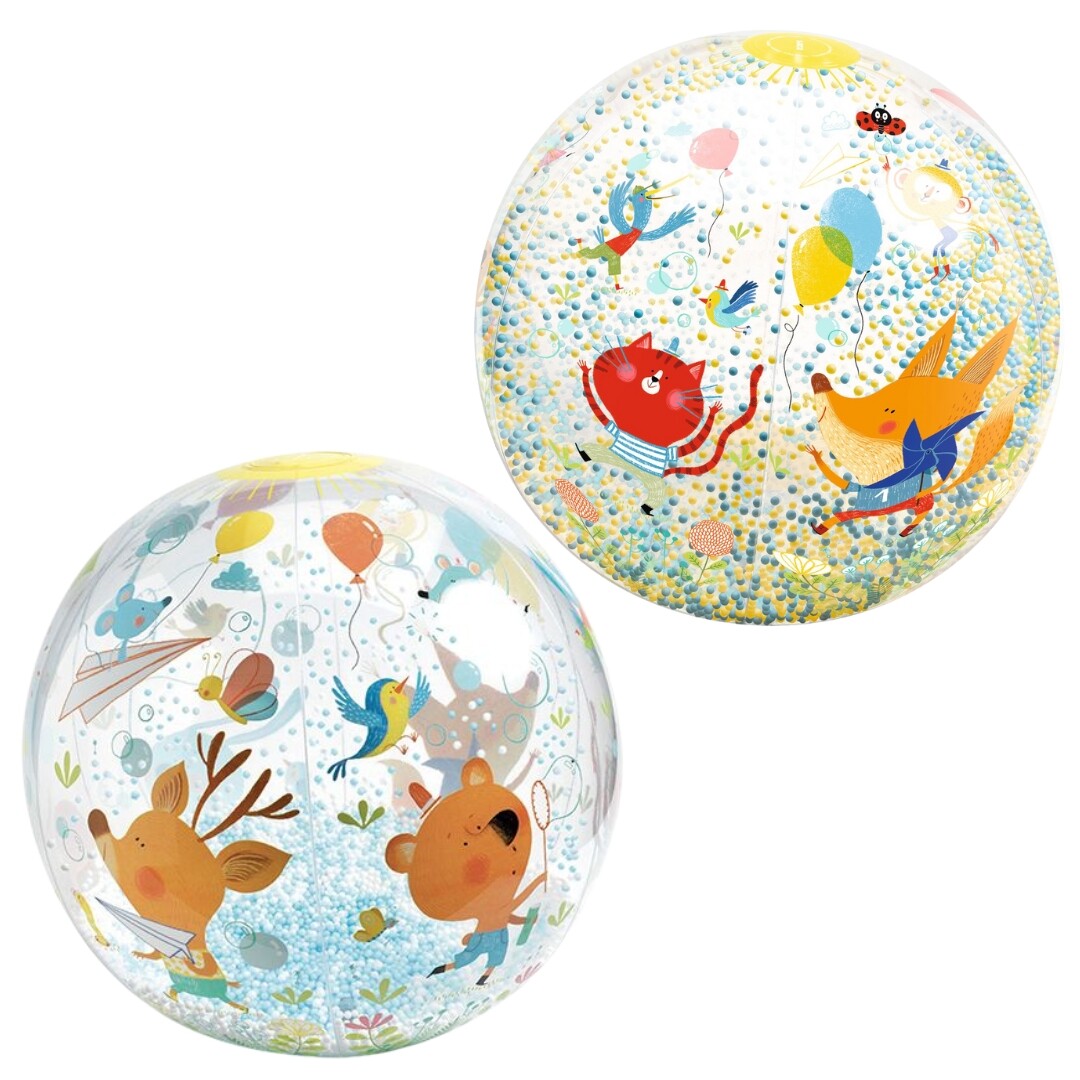 djeco strandbal bubbels - assorti | DJ00175 | 0