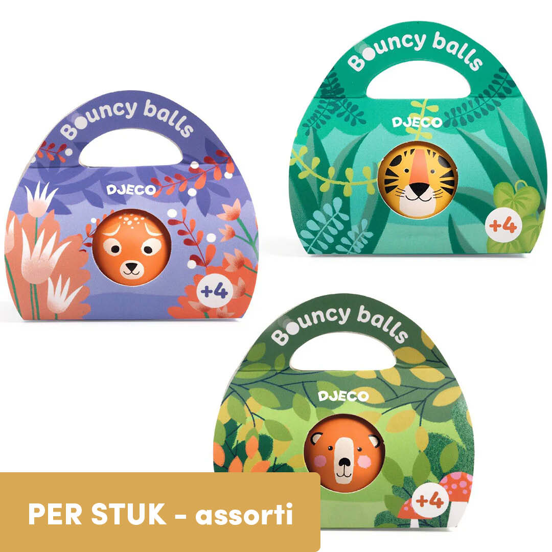 djeco stuiterbal wilde dieren - assorti  | DJ00145 | 0