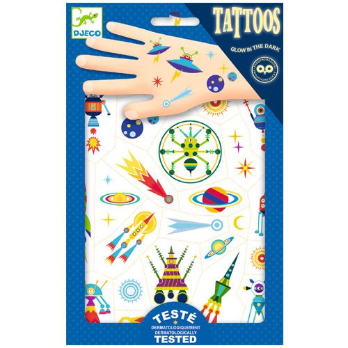 djeco tattoos - ruimtevaart | DJ09590 | 0