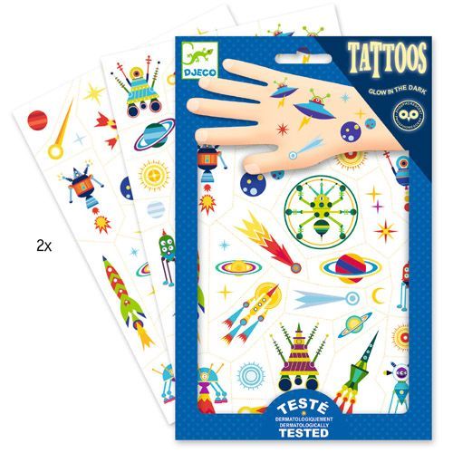 djeco tattoos - ruimtevaart | DJ09590 | 1