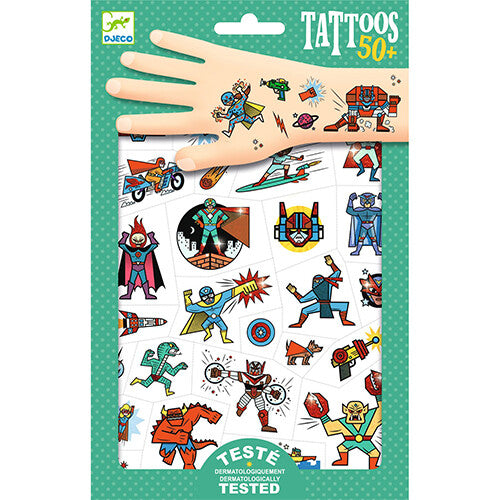 djeco tattoos superhelden en schurken | DJ09614 | 0