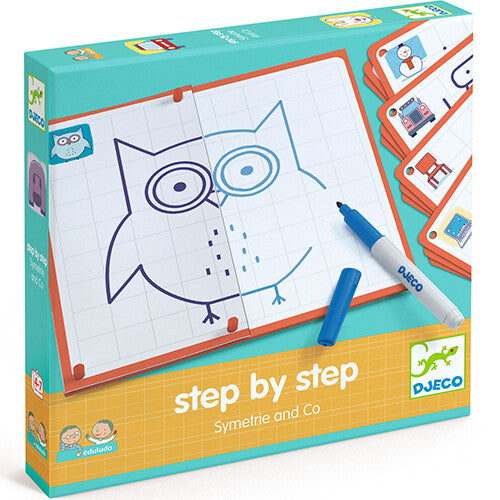 djeco tekenkaarten step by step symmetrie  | DJ08325 | 1