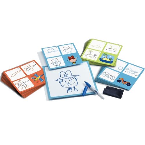 djeco tekenkaarten step by step voertuigen | DJ08321 | 1