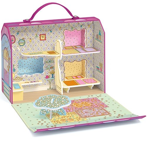 djeco tinyly draagbaar poppenhuis - bluchka & indie | DJ06952 | 0