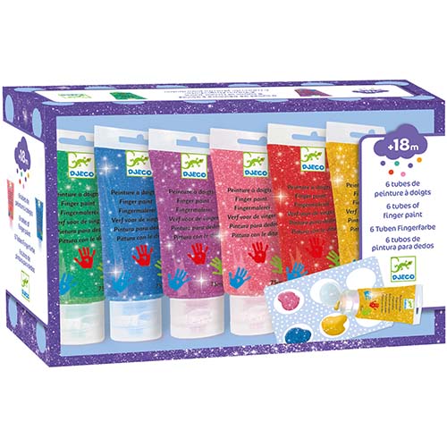djeco tubes vingerverf glitter | DJ09017 | 0