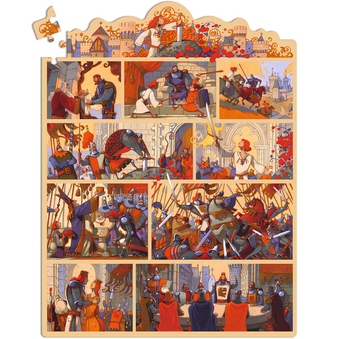 djeco verhalenpuzzel koning arthur - 100st | DJ07054 | 1