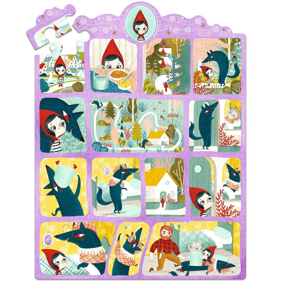 djeco verhalenpuzzel roodkapje - 35st | DJ07050 | 1
