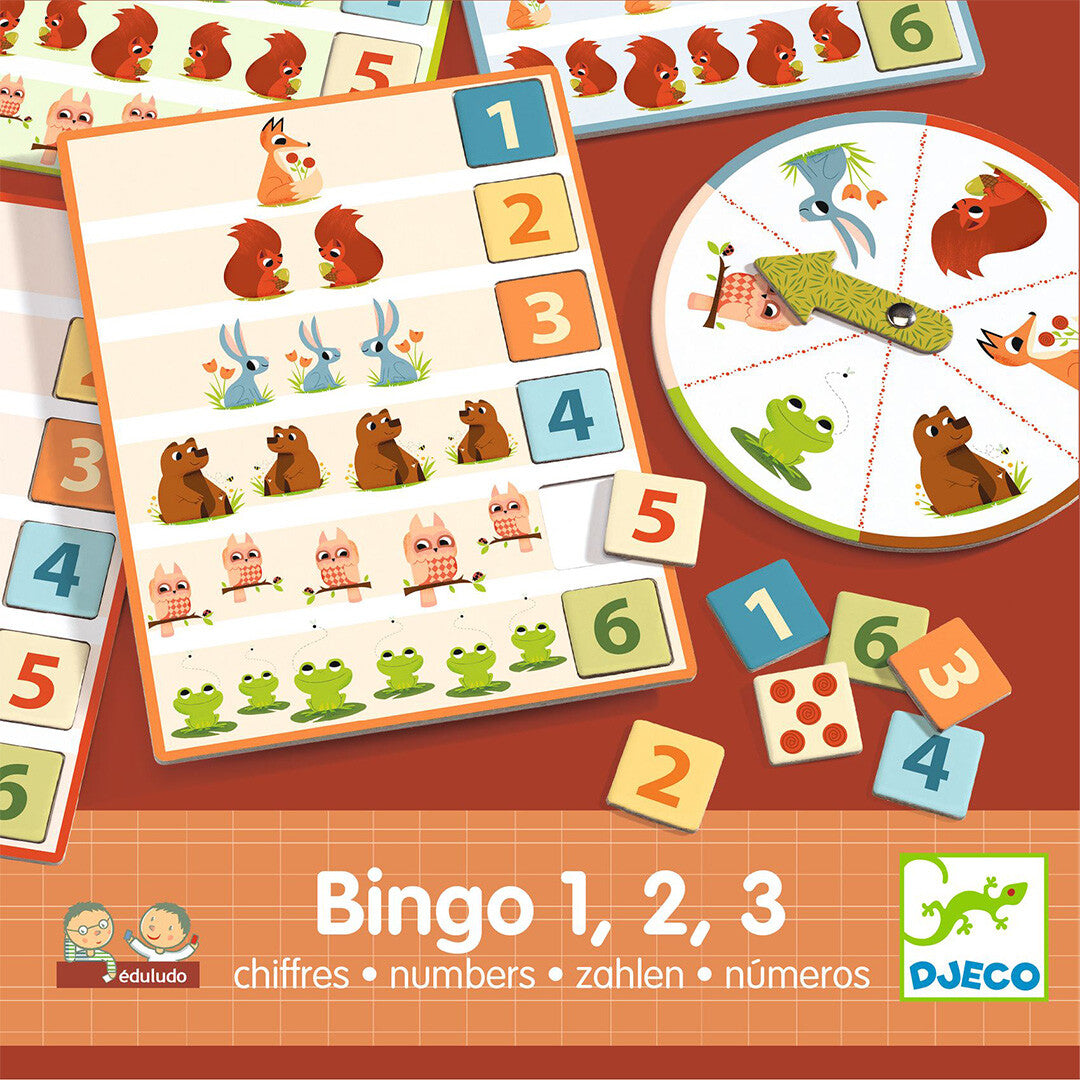 djeco verzamel- en cijferspel eduludo - bingo 1, 2, 3 | DJ08258 | 0