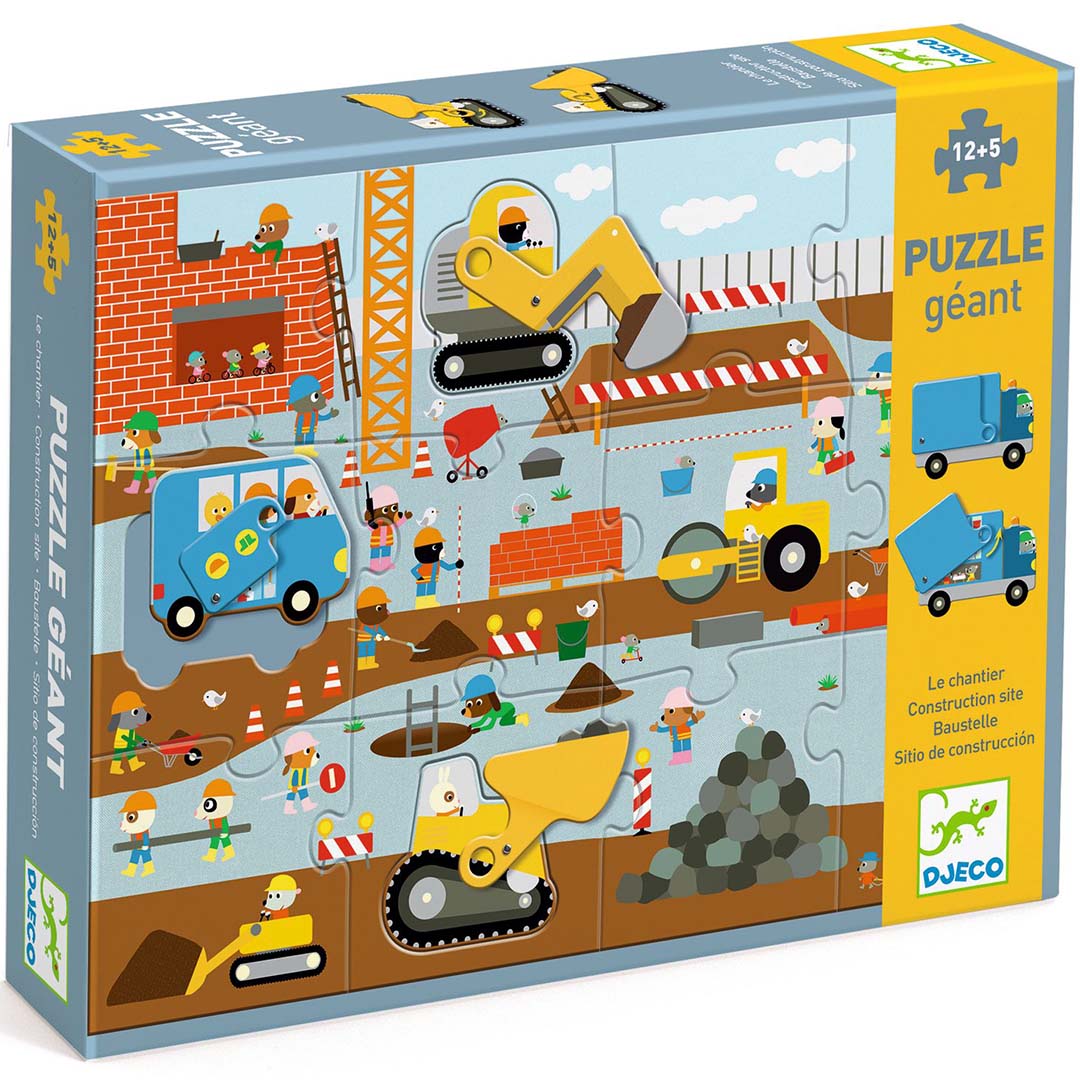 djeco xl puzzel bouwplaats - 17st | DJ07167 | 3