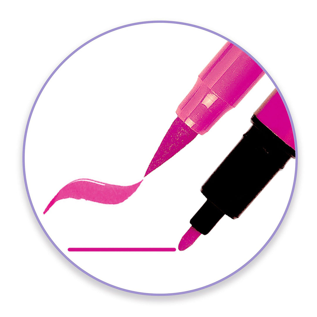 djeco 10 dubbele viltstiften - roze | DJ08802 | 3