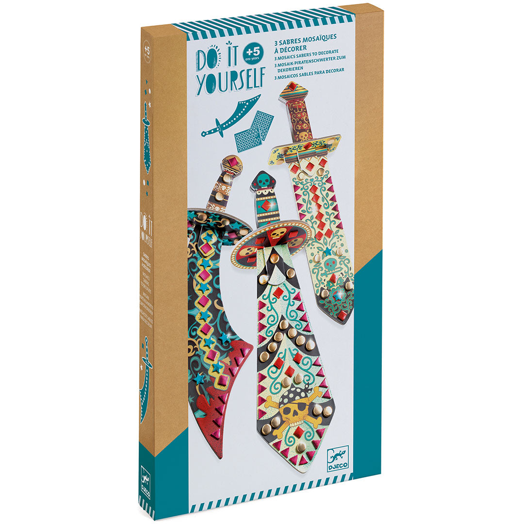 djeco knutselset diy piratenzwaarden - 3st