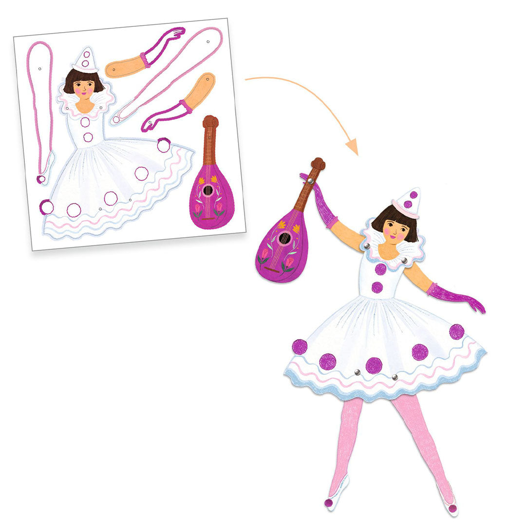djeco knutselset marionetten - tutu's | DJ09649 | 1