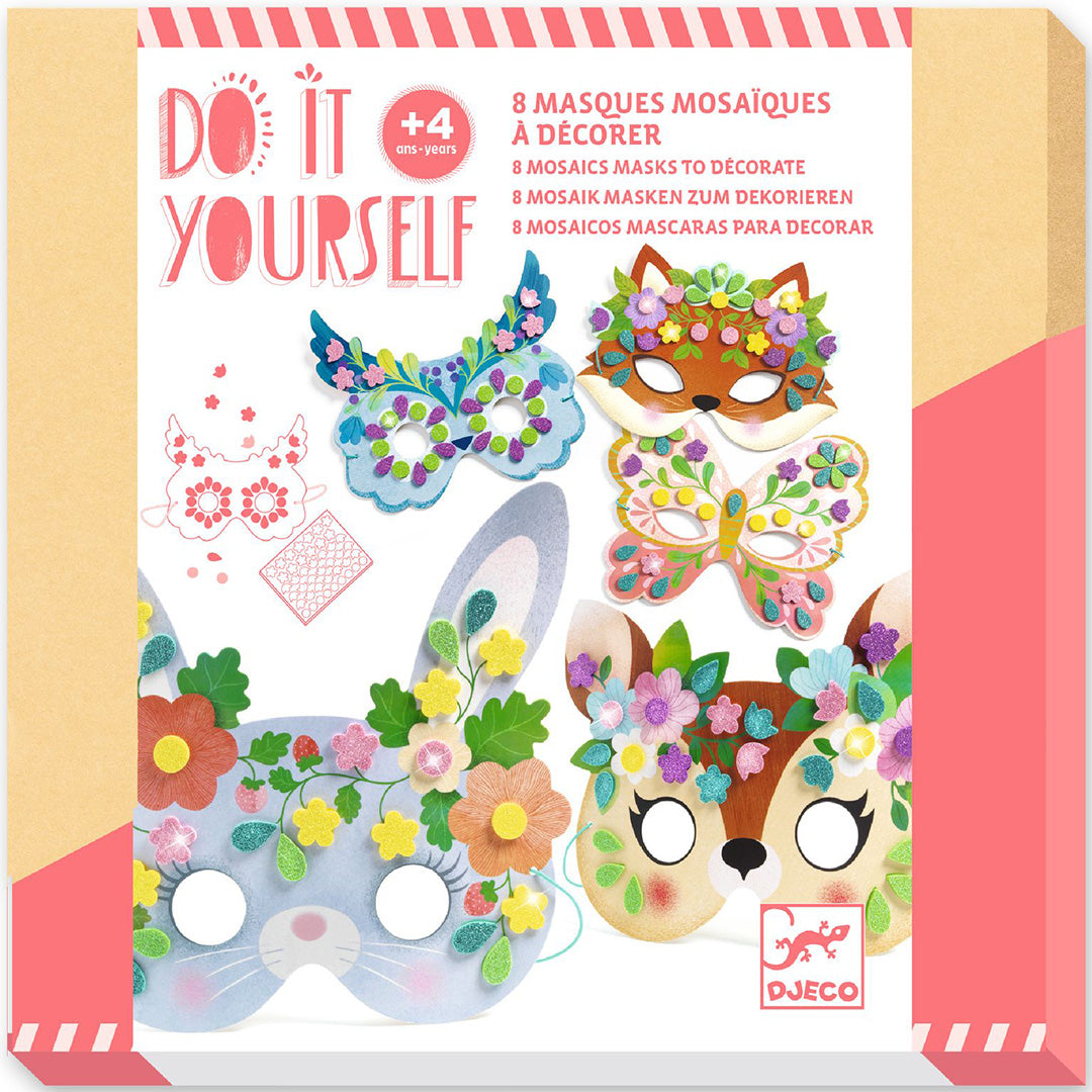 djeco knutselset maskers versieren - bosdieren | DJ07936 | 1
