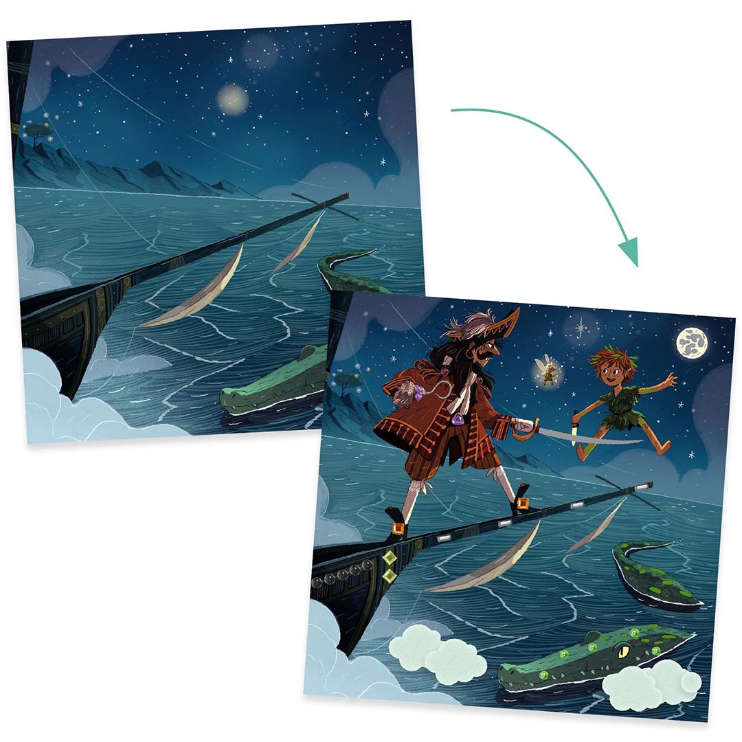 djeco knutselset schilderijen versieren - peter pan | DJ09479 | 3