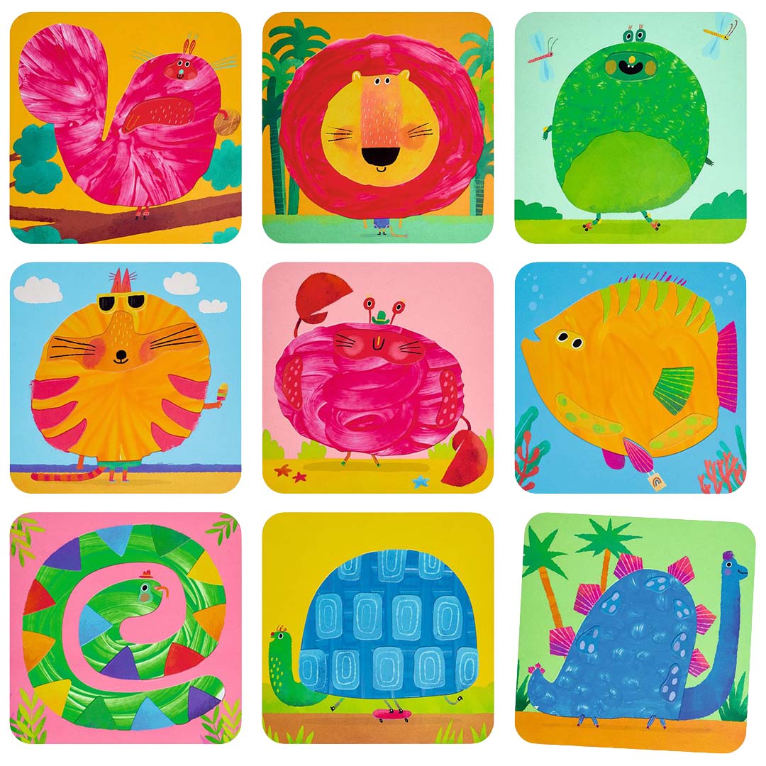 djeco knutselset vingerverf - gekke dieren | DJ00963 | 2