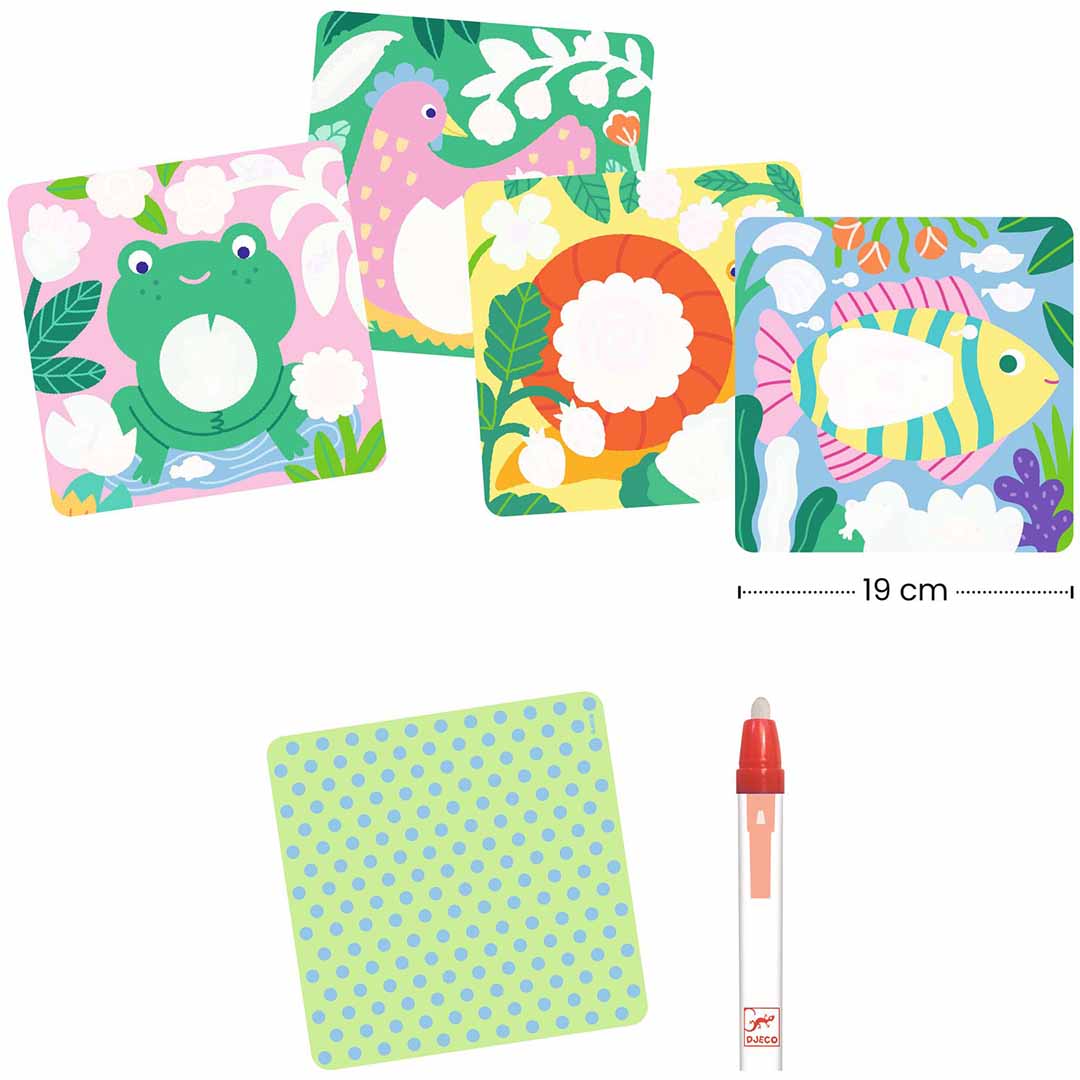 djeco magische kleurplaten - babydieren uit de tuin | DJ00953 | 4