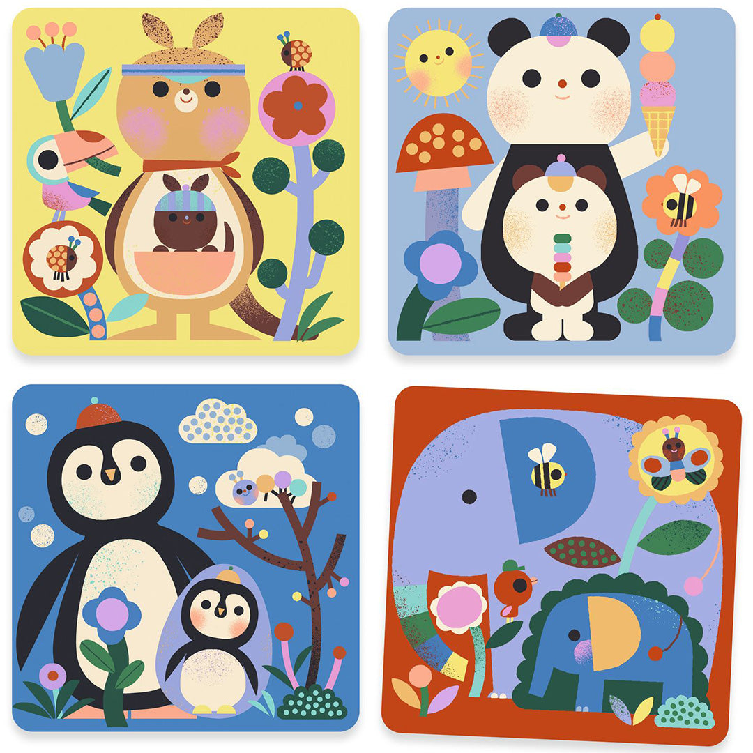 djeco magische kleurplaten - dierenbaby's van over de hele wereld | DJ00952 | 2