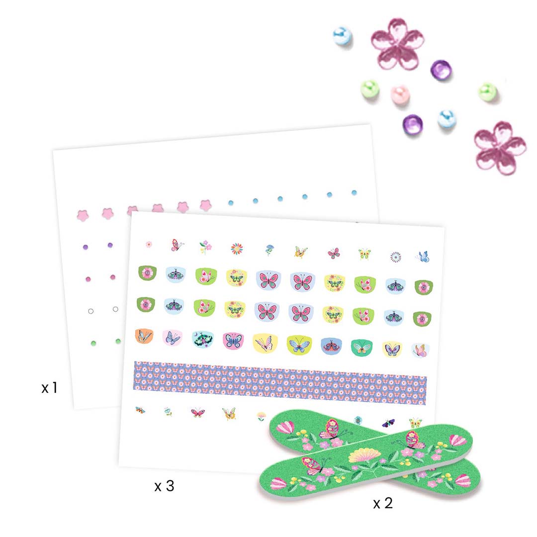djeco nagelstickers voorjaarsvlinders | DJ09238 | 1