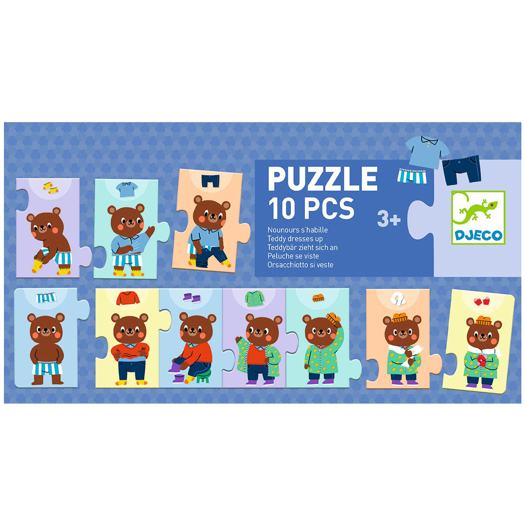 djeco puzzel - nounours kleedt zich aan - 10st | DJ08274 | 1