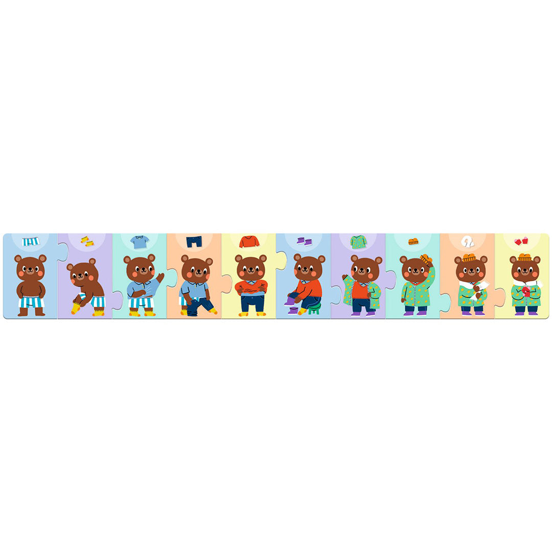 djeco puzzel - nounours kleedt zich aan - 10st | DJ08274 | 2