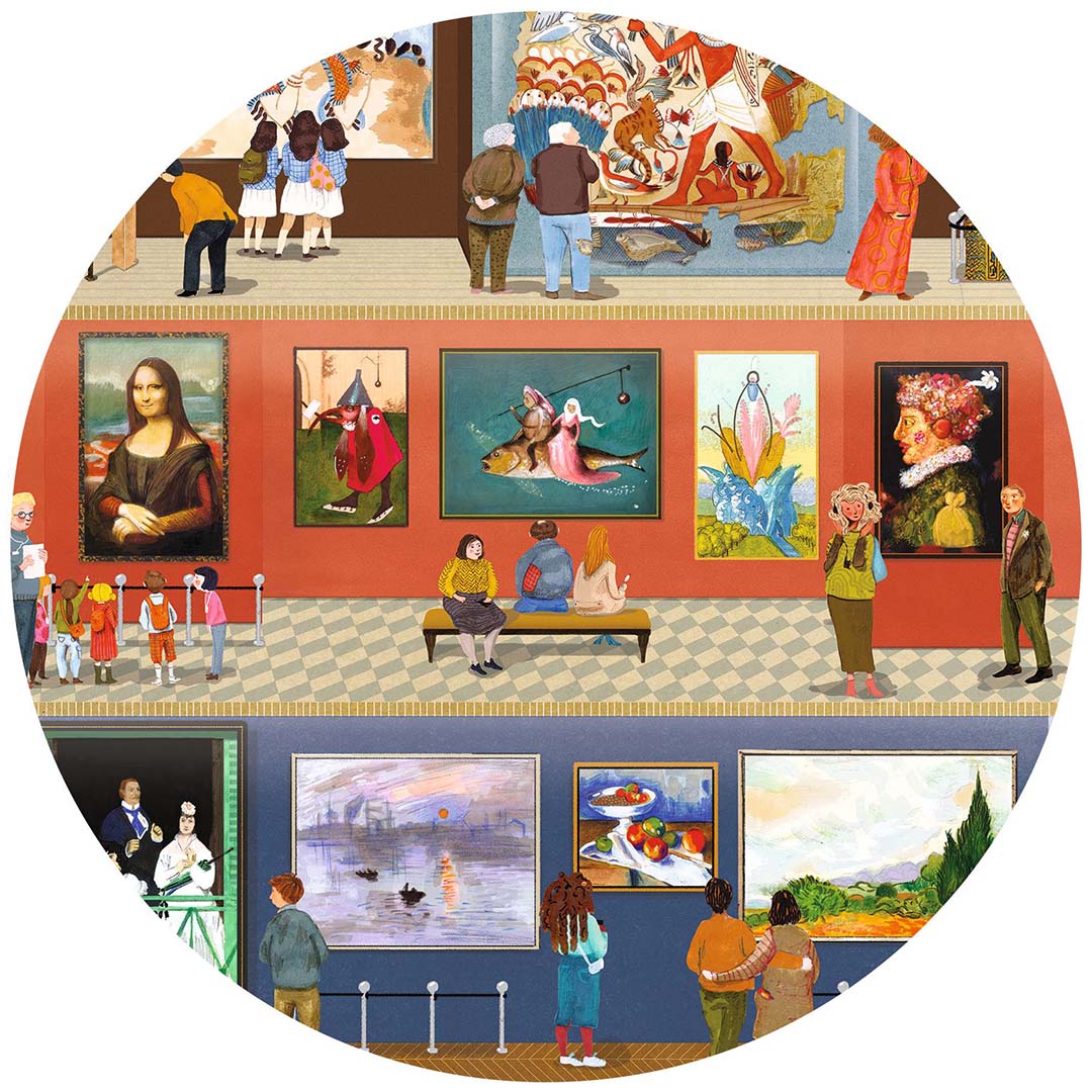 djeco puzzel in het museum - 500st | DJ07415 | 2