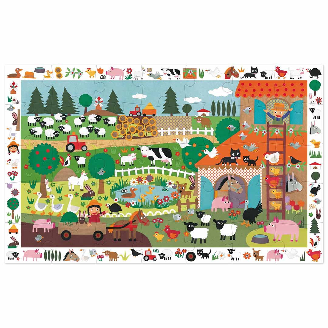 djeco puzzel observation boerderij (35st)