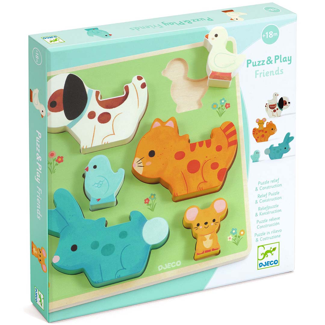 djeco stapelpuzzel - vrienden - 6st | DJ01083 | 1